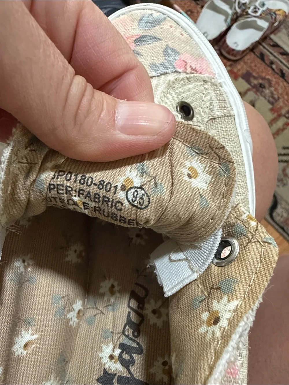 Gypsy Jazz Beige Slip-On Floral Canvas Sneakers